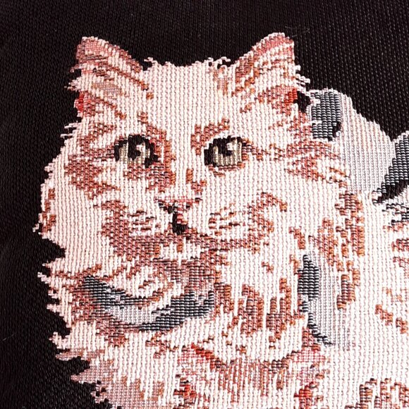 Vintage Tapestry Cat Family Decorative Pillow - Picture 2 of 6